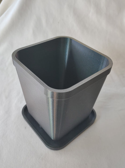 Square Sprout Haven - 3D Printed Self-Watering Planter with Drain Tray